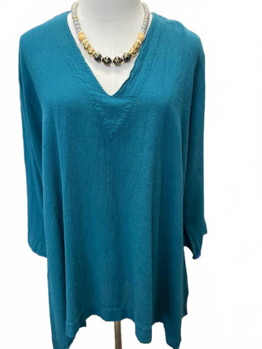 NEW OH MY GAUZE! women's tango v-neck cotton gauze top in pine